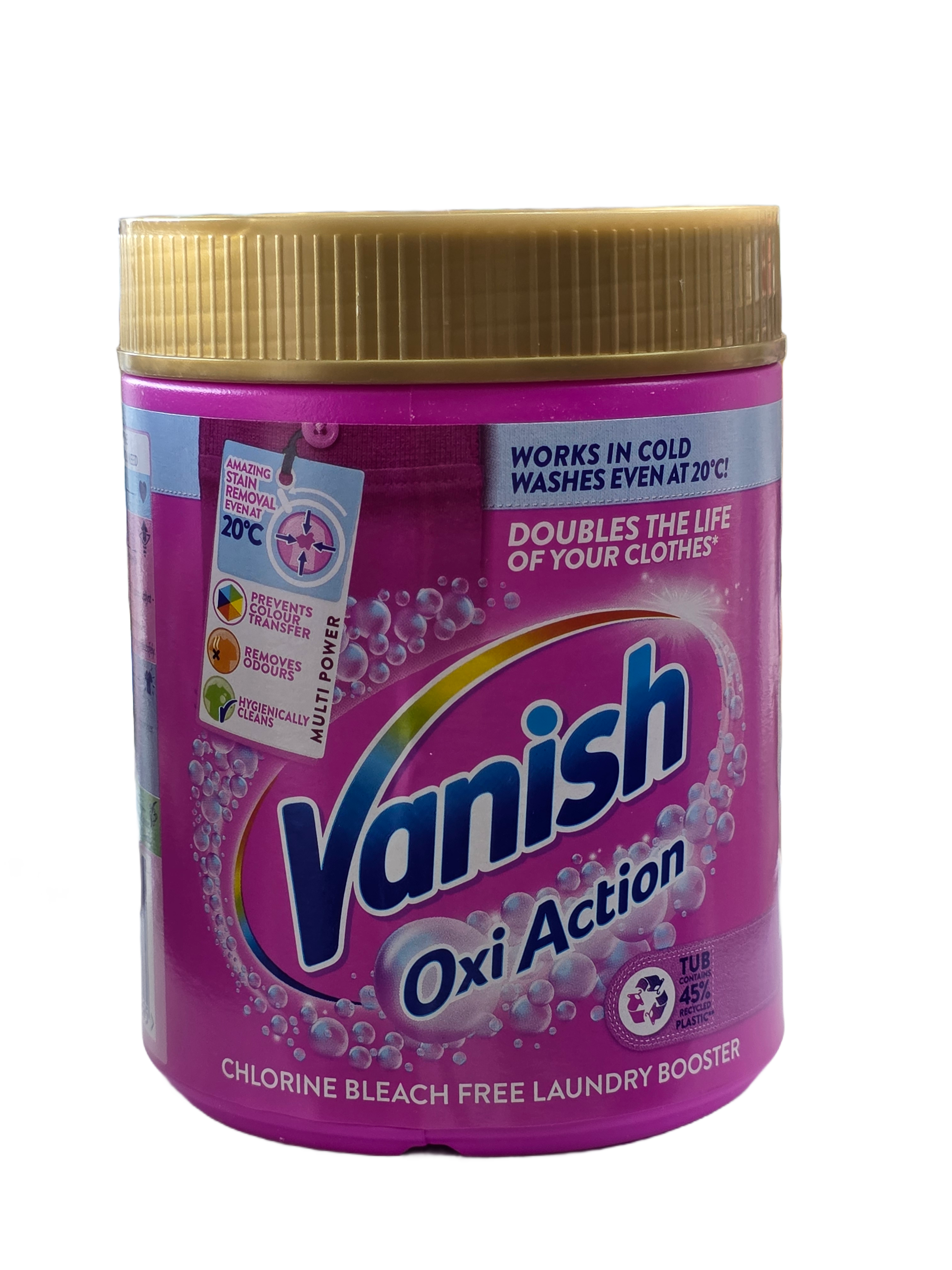 پودر لکه بر لباس ونیش مدل oxi action وزن۴۷۰گرم محصول انگلستان