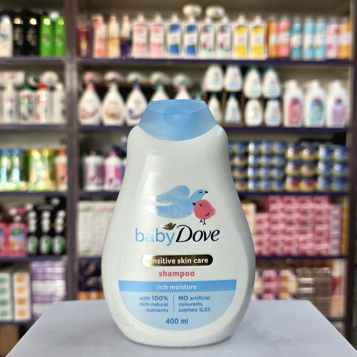 شامپو Baby Dove مدل Sensitive Skin Care حجم ۴۰۰ میل – مناسب پوست و موی حساس نوزاد