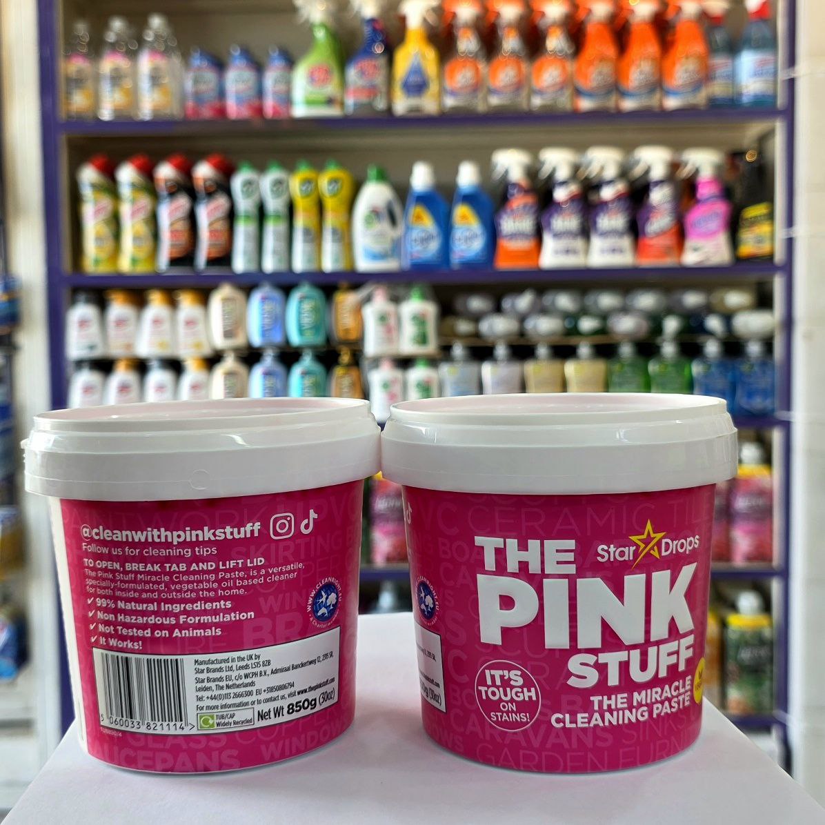 خمیر پاک‌کننده چندمنظوره The Pink Stuff حجم ۸۵۰ گرم – پاک‌کننده قوی و ایمن برای سطوح مختلف