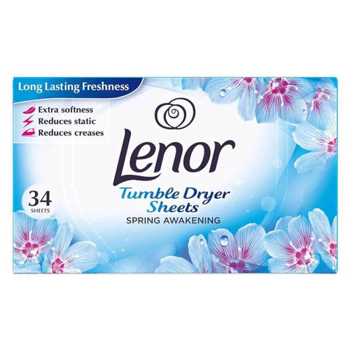 دستمال خوشبو کننده لباس و کمد لنور Lenor رایحه Spring Awakening بسته 34 عددی